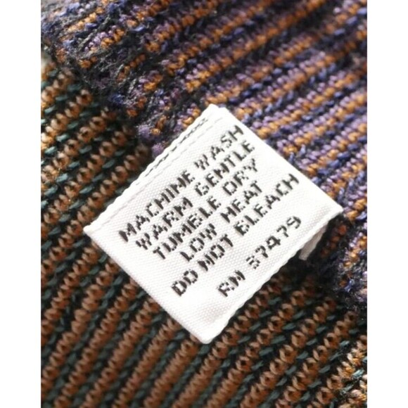 Vintage Vittorio Rocchetti 90s Sweater L Men's Brown Graphic 100% Cotton - Picture 15 of 16